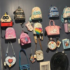 Red and Blue Bags Collection with Playful Designs